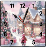 Yılbaşı eğlencesi noel christmas vintage baskı metal hediyelim dekoratif kaliteli duvar saati