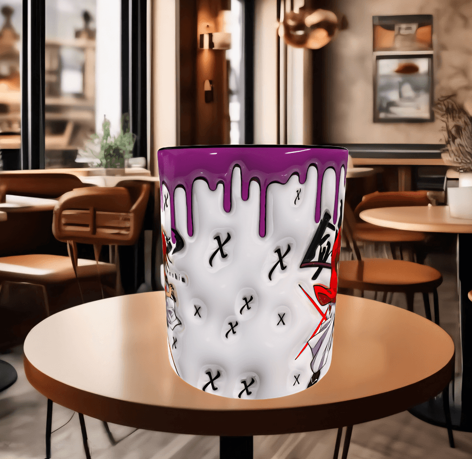 One piece Baskı içi ve Kulpu Renkli Kupa