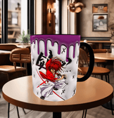 One piece Baskı içi ve Kulpu Renkli Kupa