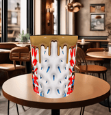 One piece Baskı içi ve Kulpu Renkli Kupa