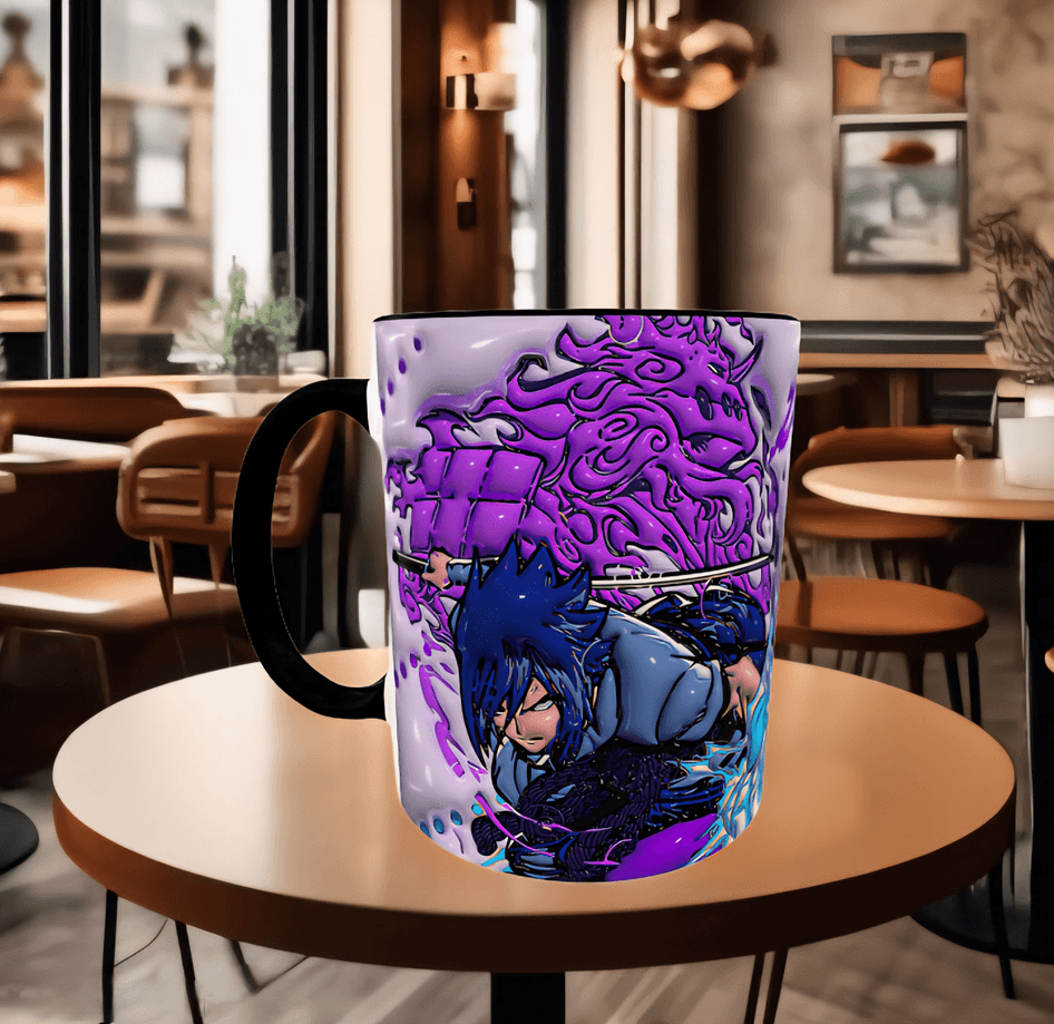 One piece Baskı içi ve Kulpu Renkli Kupa