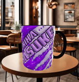 One piece Baskı içi ve Kulpu Renkli Kupa