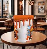 One piece Baskı içi ve Kulpu Renkli Kupa