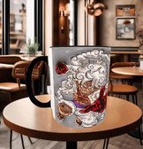 One piece Baskı içi ve Kulpu Renkli Kupa