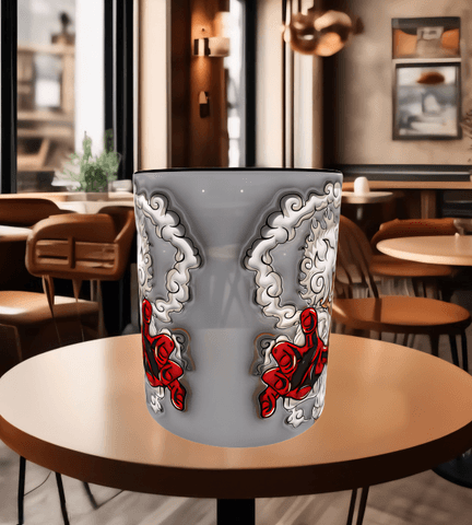 One piece Baskı içi ve Kulpu Renkli Kupa