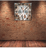 Kar eğlencesi vintage baskı metal hediyelim dekoratif kaliteli duvar saati