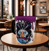 One piece Baskı içi ve Kulpu Renkli Kupa