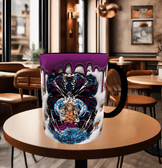 One piece Baskı içi ve Kulpu Renkli Kupa