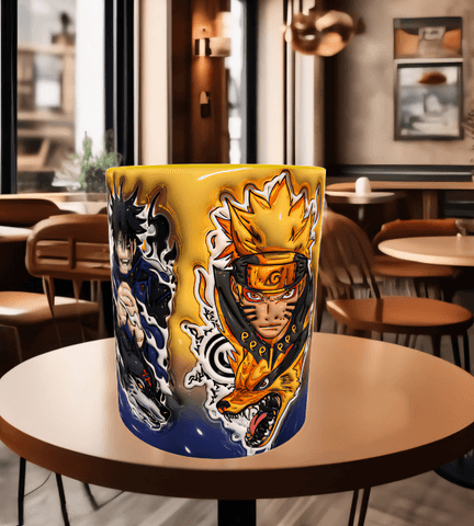 One piece Baskı içi ve Kulpu Renkli Kupa