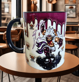 One piece Baskı içi ve Kulpu Renkli Kupa