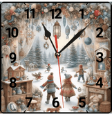 Kar eğlencesi vintage baskı metal hediyelim dekoratif kaliteli duvar saati