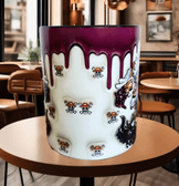 One piece Baskı içi ve Kulpu Renkli Kupa