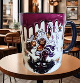 One piece Baskı içi ve Kulpu Renkli Kupa