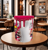 One piece Baskı içi ve Kulpu Renkli Kupa