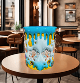 One piece Baskı içi ve Kulpu Renkli Kupa