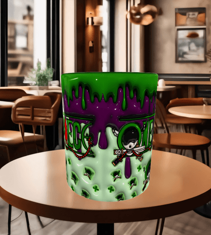 One piece Baskı içi ve Kulpu Renkli Kupa