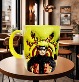 One piece Baskı içi ve Kulpu Renkli Kupa