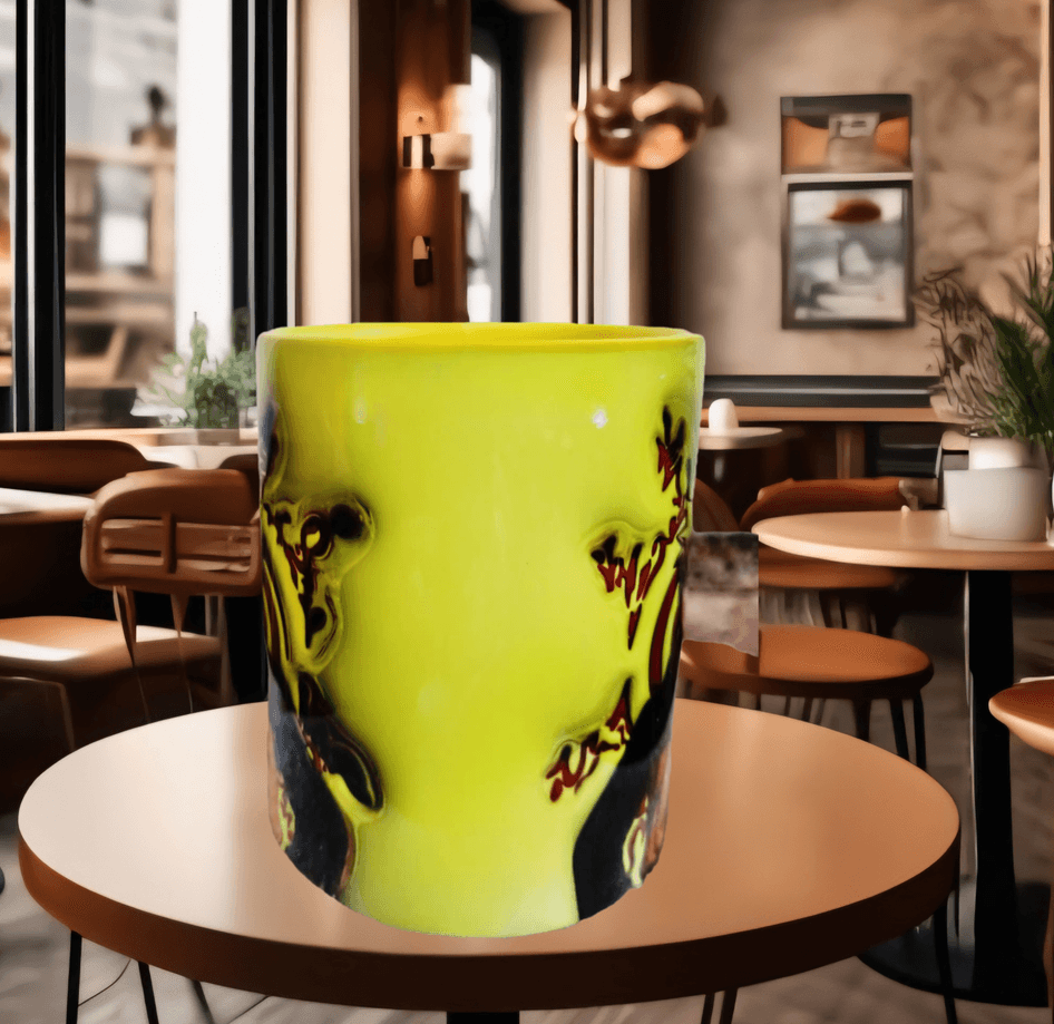 One piece Baskı içi ve Kulpu Renkli Kupa