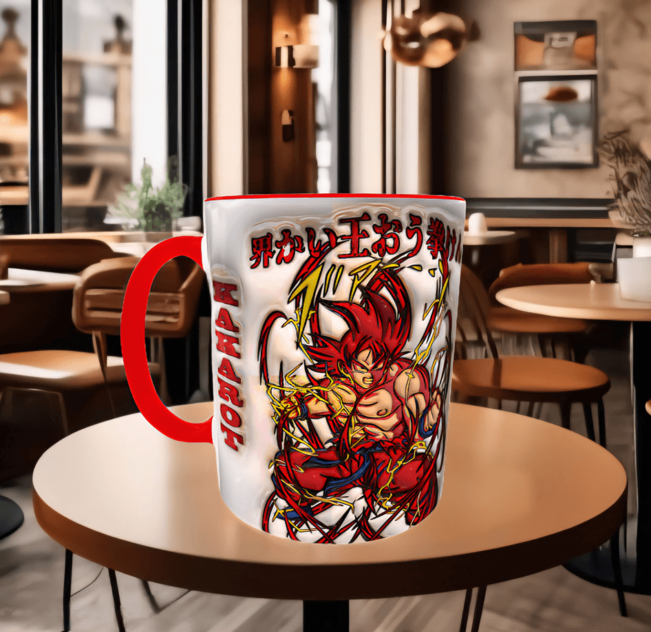 One piece Baskı içi ve Kulpu Renkli Kupa