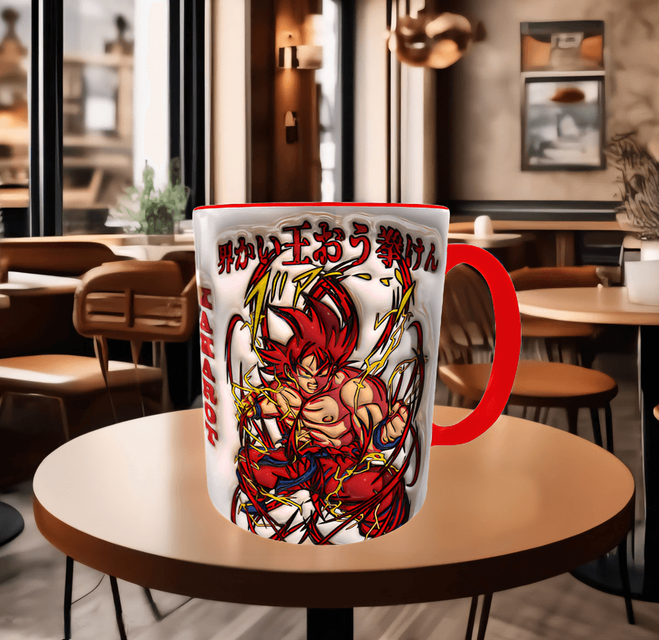 One piece Baskı içi ve Kulpu Renkli Kupa