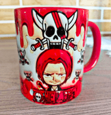 One piece Baskı içi ve Kulpu Renkli Kupa