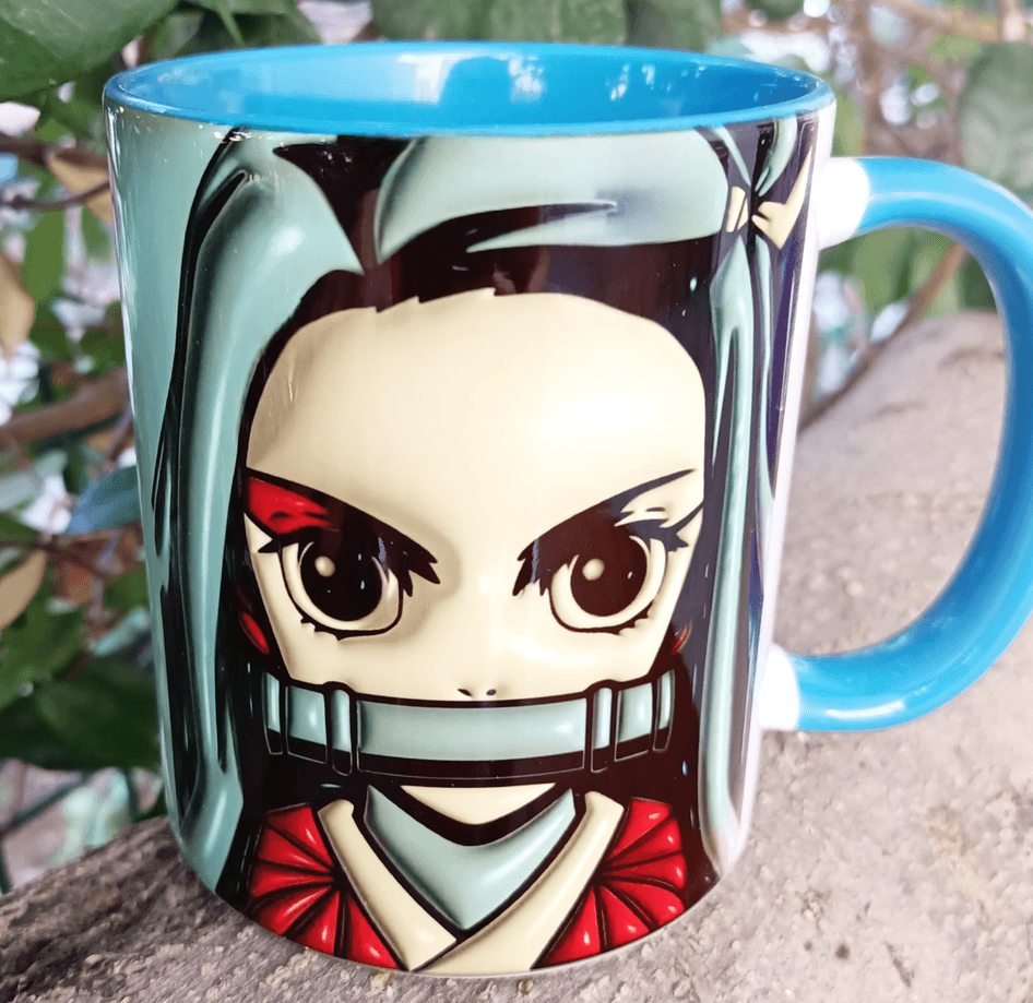 Demon Slayer Baskı içi ve Kulpu Renkli Kupa