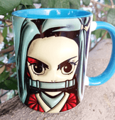 Demon Slayer Baskı içi ve Kulpu Renkli Kupa
