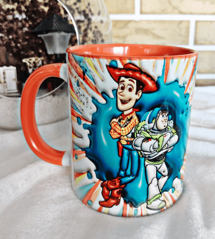 Oyuncak hikayesi Baskı içi ve Kulpu Renkli Kupa