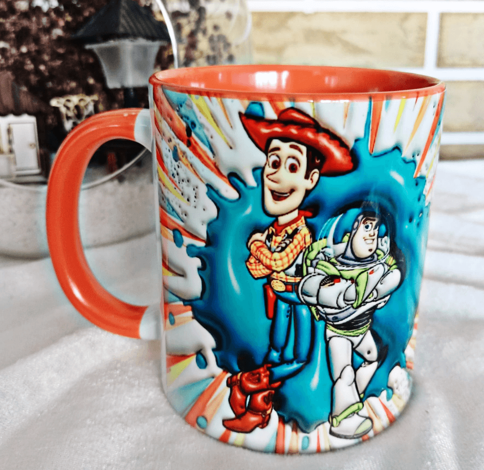 Oyuncak hikayesi Baskı içi ve Kulpu Renkli Kupa