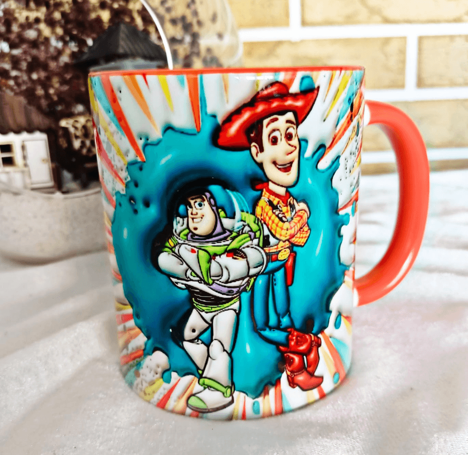 Oyuncak hikayesi Baskı içi ve Kulpu Renkli Kupa