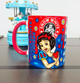 Prenses Baskı içi ve Kulpu Renkli Kupa