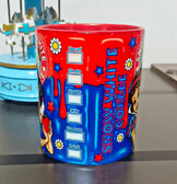 Prenses Baskı içi ve Kulpu Renkli Kupa