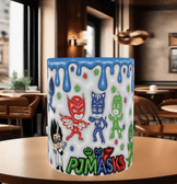 Pjmaskeliler Baskı içi ve Kulpu Renkli Kupa