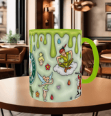 Peterpan Baskı içi ve Kulpu Renkli Kupa