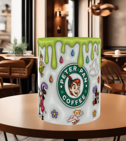 Peterpan Baskı içi ve Kulpu Renkli Kupa