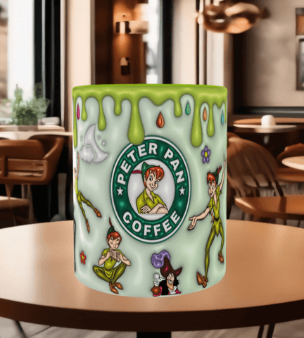 Peterpan Baskı içi ve Kulpu Renkli Kupa