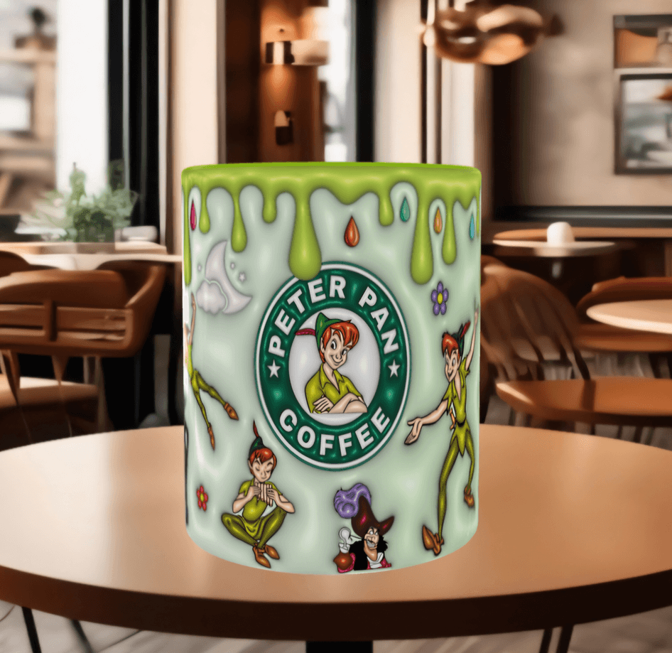 Peterpan Baskı içi ve Kulpu Renkli Kupa