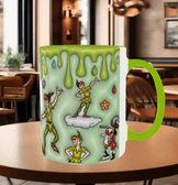 Peterpan Baskı içi ve Kulpu Renkli Kupa