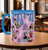 Pinokyo Baskı içi ve Kulpu Renkli Kupa