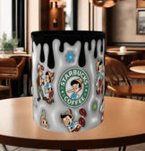 Pinokyo Baskı içi ve Kulpu Renkli Kupa