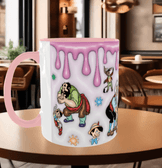 Pinokyo Baskı içi ve Kulpu Renkli Kupa