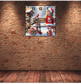 Noel gecesi christmas vintage baskı metal hediyelim dekoratif kaliteli duvar saati