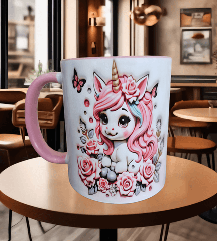 Litle Ponny Baskı içi ve Kulpu Renkli Kupa