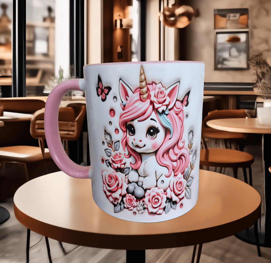 Litle Ponny Baskı içi ve Kulpu Renkli Kupa