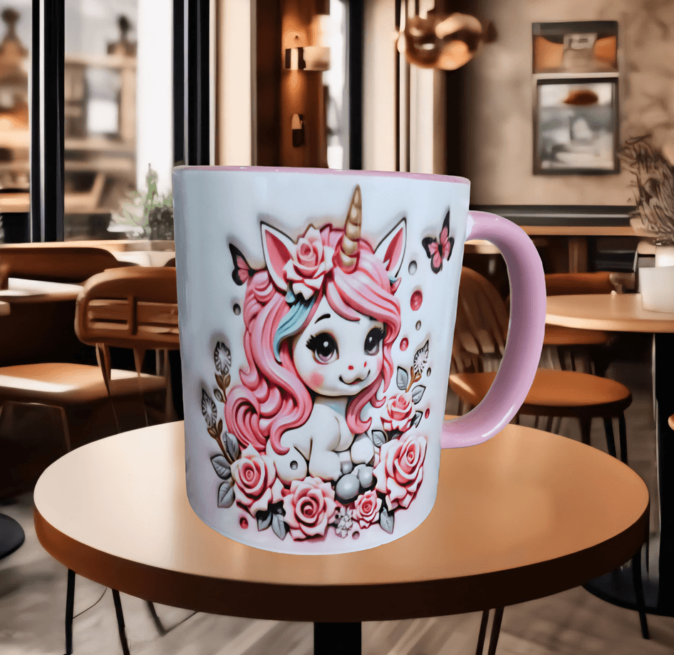 Litle Ponny Baskı içi ve Kulpu Renkli Kupa