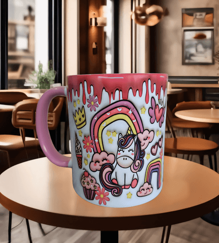 Litle ponny Baskı içi ve Kulpu Renkli Kupa