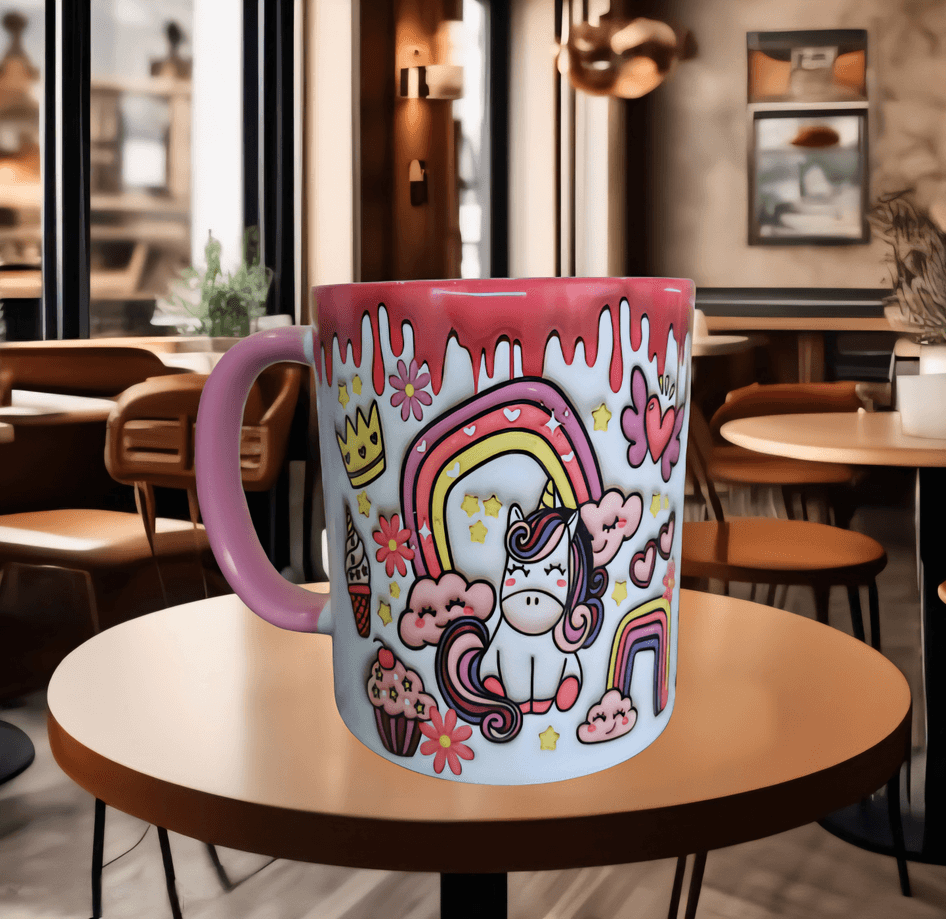 Litle ponny Baskı içi ve Kulpu Renkli Kupa