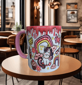 Litle ponny Baskı içi ve Kulpu Renkli Kupa