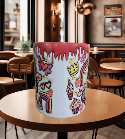 Litle ponny Baskı içi ve Kulpu Renkli Kupa