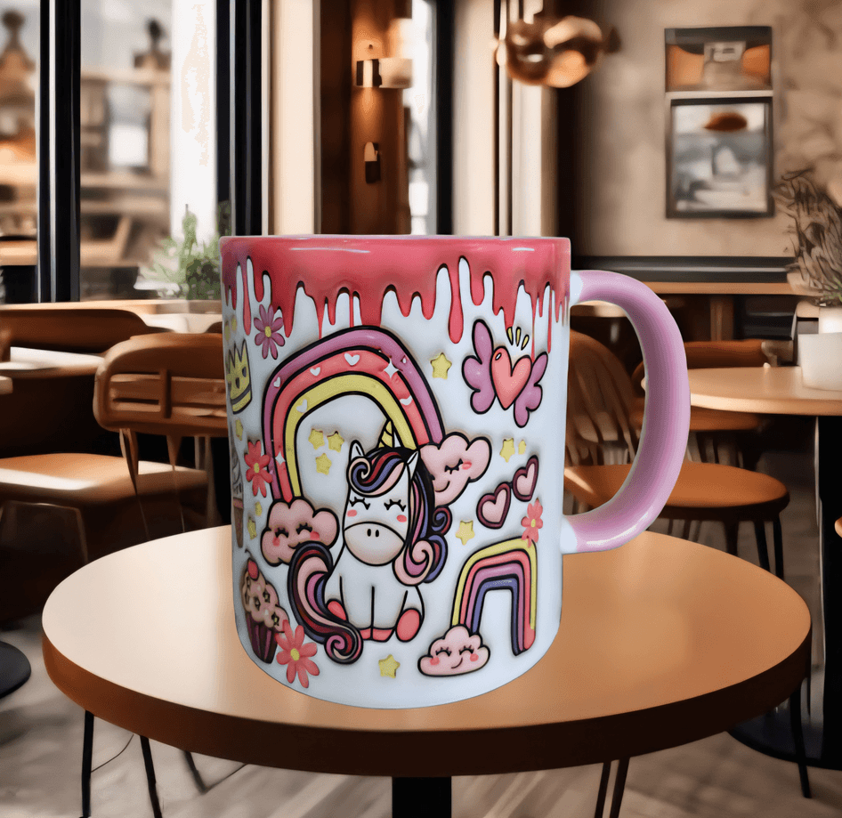 Litle ponny Baskı içi ve Kulpu Renkli Kupa